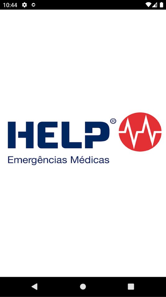 Imagem da tela inicial do aplicativo da Help Emergências Médicas